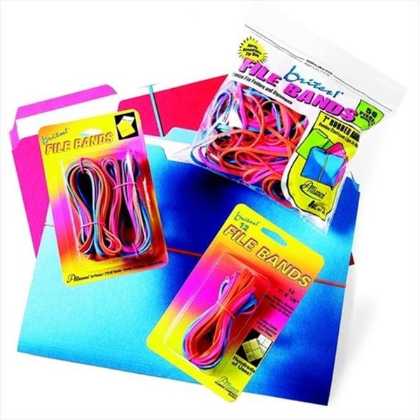 Suitex File Rubber Band; 7 x 0.125 In. Multiple Color; Box Of 12 SU1206462